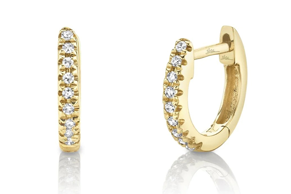 Shy Creation Diamond Mini Huggie Earrings
